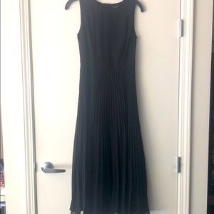 French Connection Black Pleated Maxi Dress